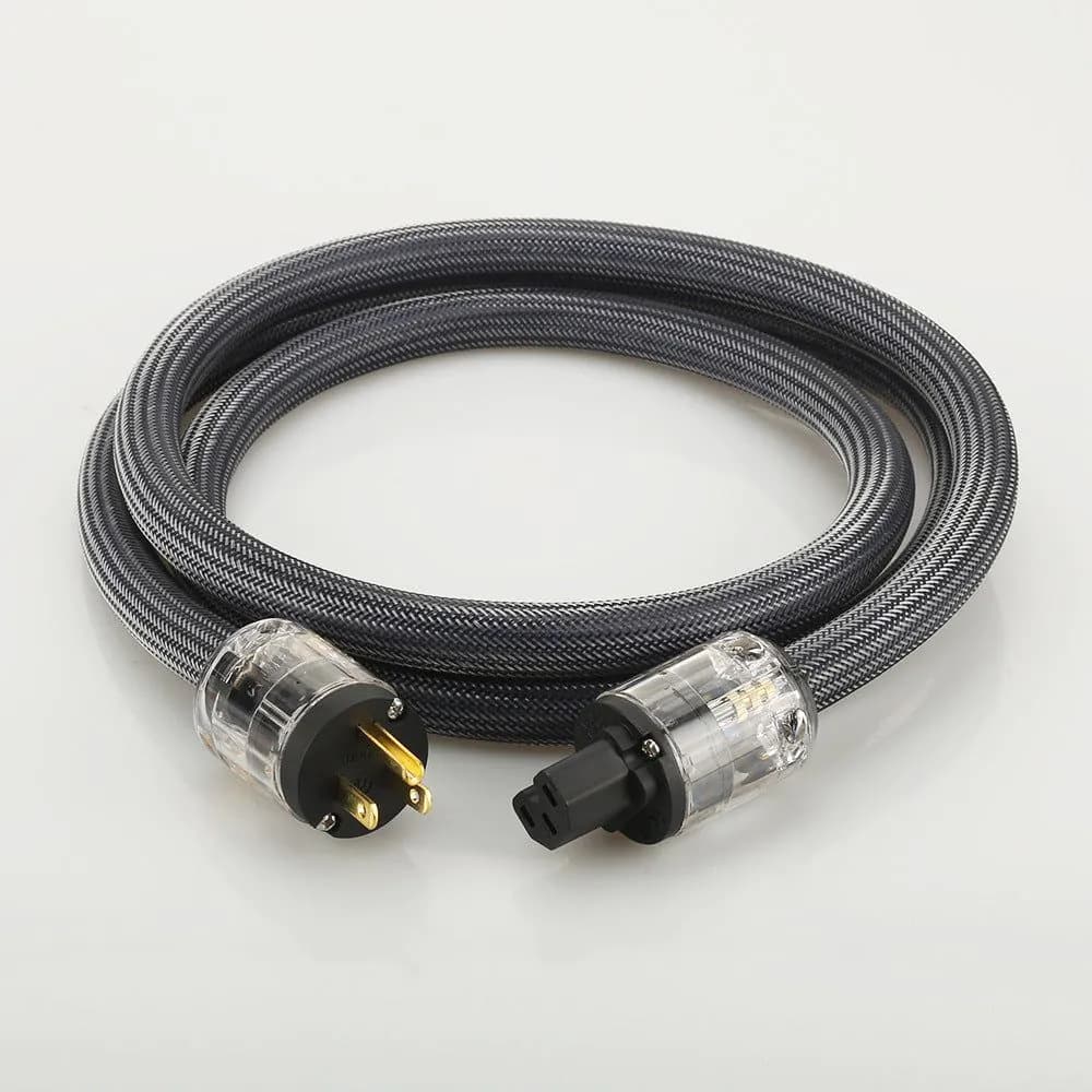 image-Hifi Audio Power Cord Pure Copper European Standard Power Cord Fever Grade Audio Amplifier Tube American American Standard Power Cord