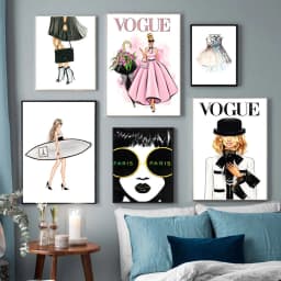 image-Ladies Flower Bag Canvas Wall Living Room