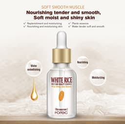 image-HOREC White Rice Whitening Serum Face Moisturizing Cream Anti Wrinkle Anti Aging Face Fine Lines Acne Treatment Skin Care 15ml