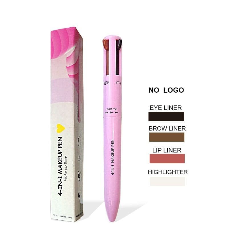 image-Four-in-one Cosmetic Brush Four-color Highlight Lip Liner Eyeliner Eyebrow Pencil