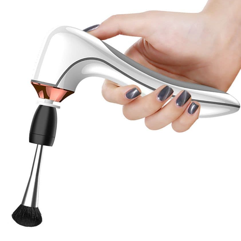 image-Electric Makeup Brush Cleaner Automatic Drying Electric Brush Charger Brush Cleaning Brush Quick Drying