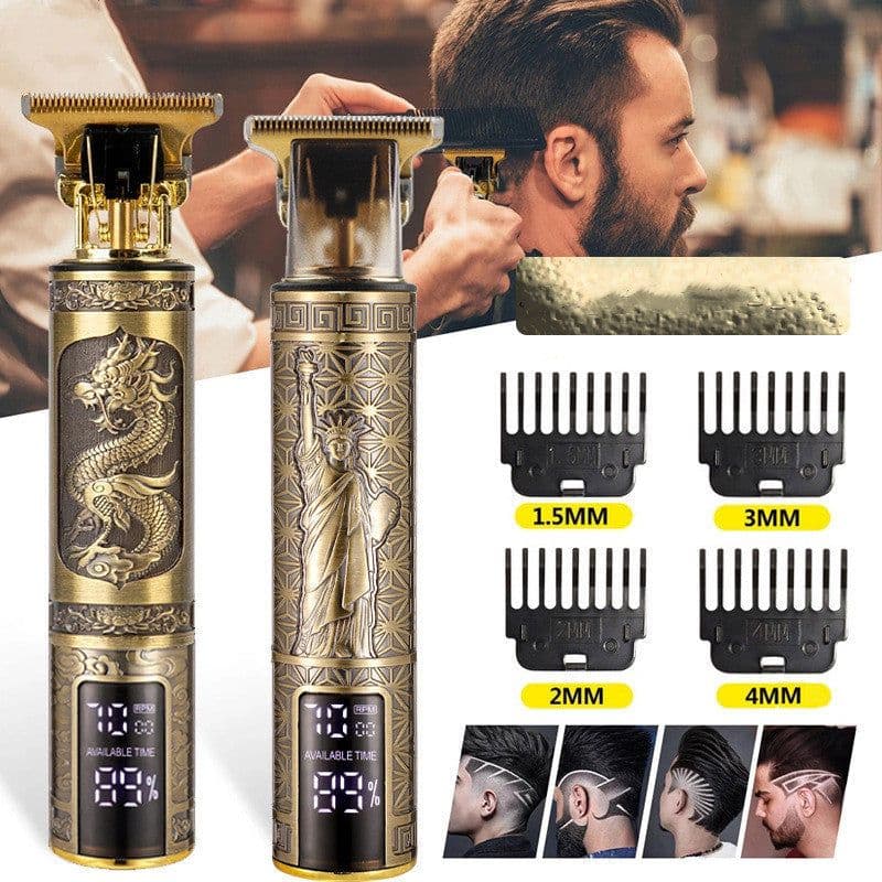 image-Digital Display Electric Stainless Steel Hair Clipper