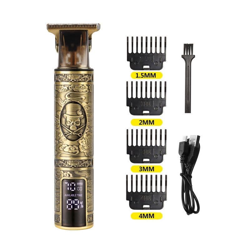 image-Digital Display Electric Stainless Steel Hair Clipper