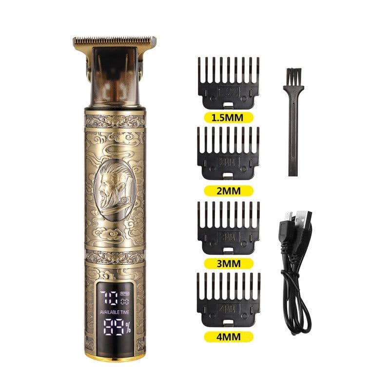 image-Digital Display Electric Stainless Steel Hair Clipper