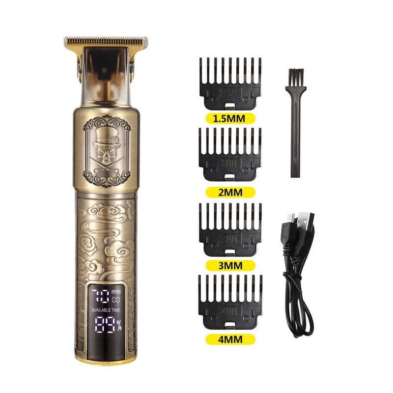 image-Digital Display Electric Stainless Steel Hair Clipper