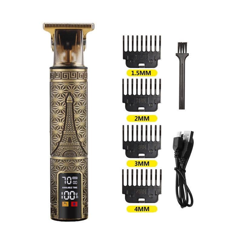 image-Digital Display Electric Stainless Steel Hair Clipper