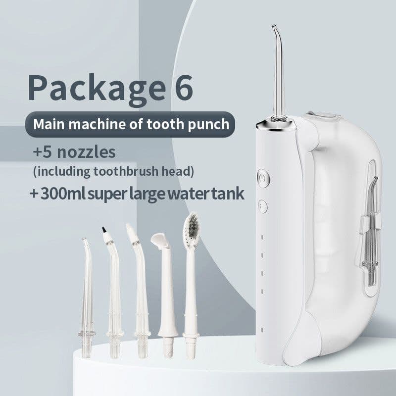 image-Portable Oral Irrigator 300ml Large Water Electric Irrigador Bucal Water Flosser Tooth Cleaner