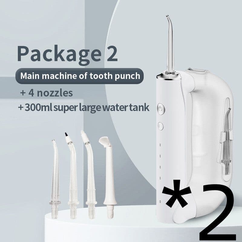 image-Portable Oral Irrigator 300ml Large Water Electric Irrigador Bucal Water Flosser Tooth Cleaner