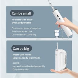 image-Portable Oral Irrigator 300ml Large Water Electric Irrigador Bucal Water Flosser Tooth Cleaner