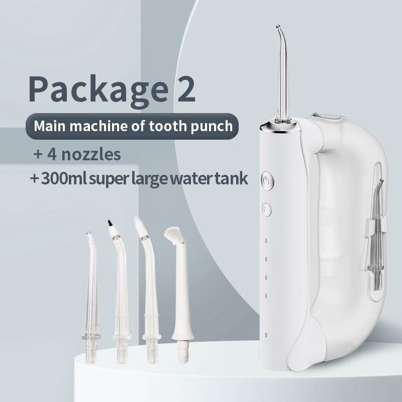 image-Portable Oral Irrigator 300ml Large Water Electric Irrigador Bucal Water Flosser Tooth Cleaner