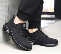 image-Steel Baotou Anti-smash And Stab Like Flying Woven Sports Shoes