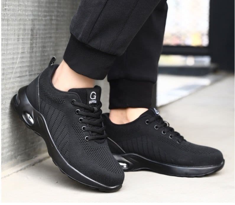 image-Steel Baotou Anti-smash And Stab Like Flying Woven Sports Shoes