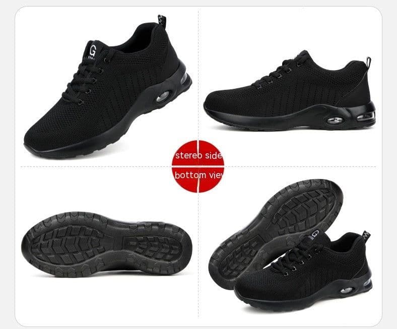 image-Steel Baotou Anti-smash And Stab Like Flying Woven Sports Shoes
