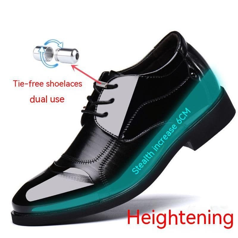 image-Men's Leather Shoes Casual Photo Increase