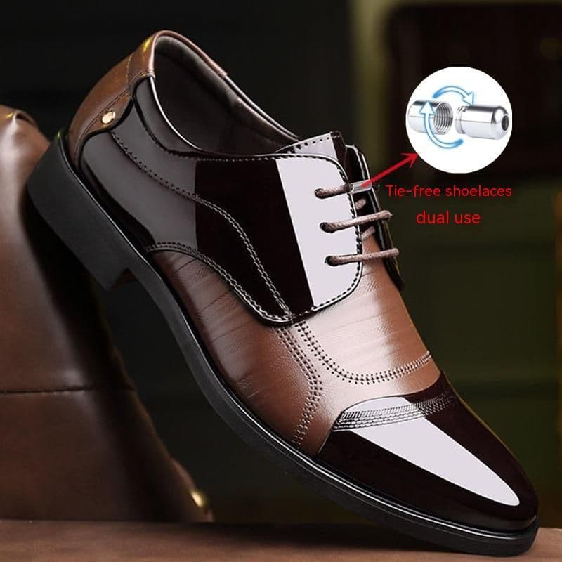 image-Men's Leather Shoes Casual Photo Increase