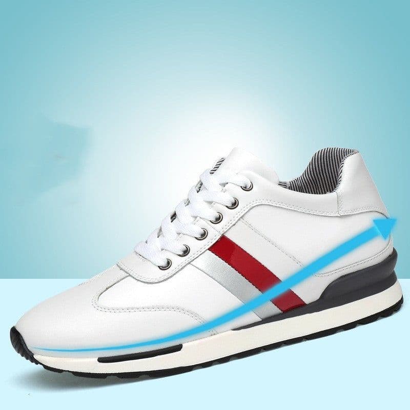 image-Men's Invisible Elevated Casual Leather Shoes