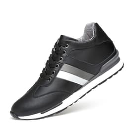 image-Men's Invisible Elevated Casual Leather Shoes
