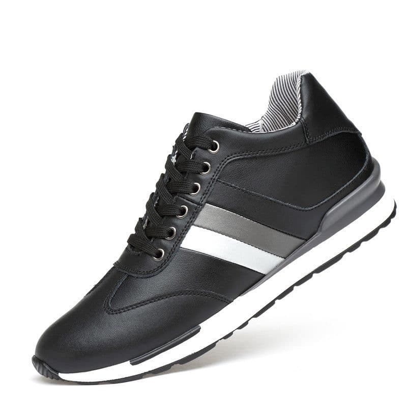 image-Men's Invisible Elevated Casual Leather Shoes