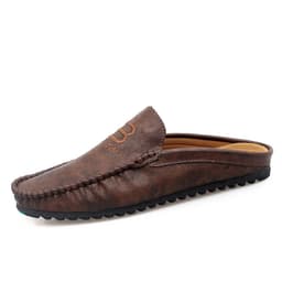 image-Men Leather Mules Casual Shoes Slipper Fashion