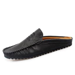 image-Men Leather Mules Casual Shoes Slipper Fashion