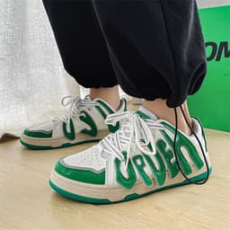 image-Men's Thick Sole Low Top Lace Up Sports Shoes
