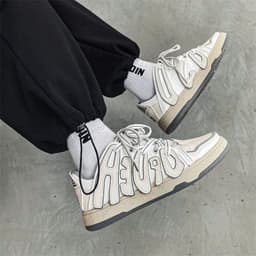 image-Men's Thick Sole Low Top Lace Up Sports Shoes