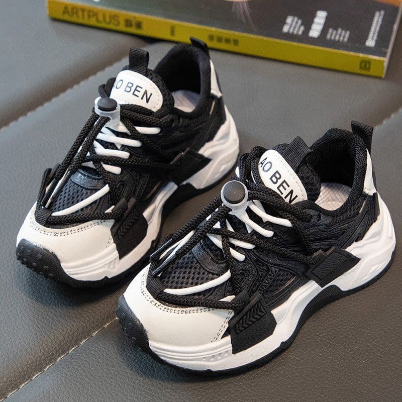 image-Children's Buckle Sports Mesh Shoes