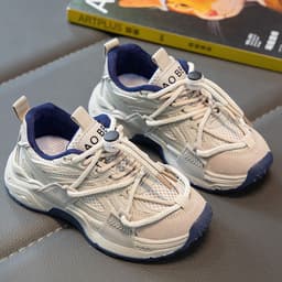 image-Children's Buckle Sports Mesh Shoes