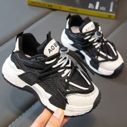 image-Children's Buckle Sports Mesh Shoes