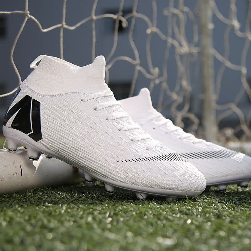 image-High Top White Football Shoes For Men And Women