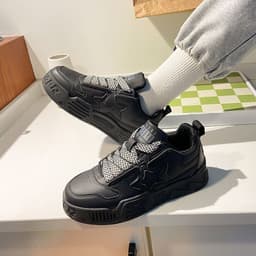 image-Women's Thick Sole Contrast Color Casual Shoes