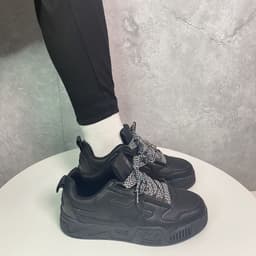image-Women's Thick Sole Contrast Color Casual Shoes