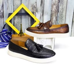 image-Men's Flat Casual Leather Shoes