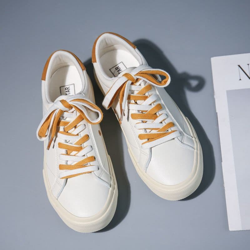 image-Couple Board Shoes With Microfiber Leather Upper