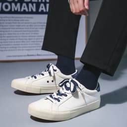 image-Couple Board Shoes With Microfiber Leather Upper