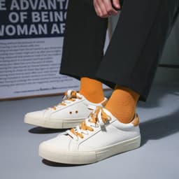 image-Couple Board Shoes With Microfiber Leather Upper