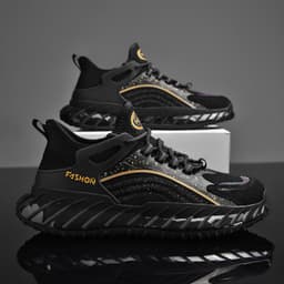 image-Men's Flying Woven Breathable Mesh Upper Shoes