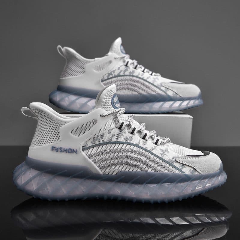 image-Men's Flying Woven Breathable Mesh Upper Shoes