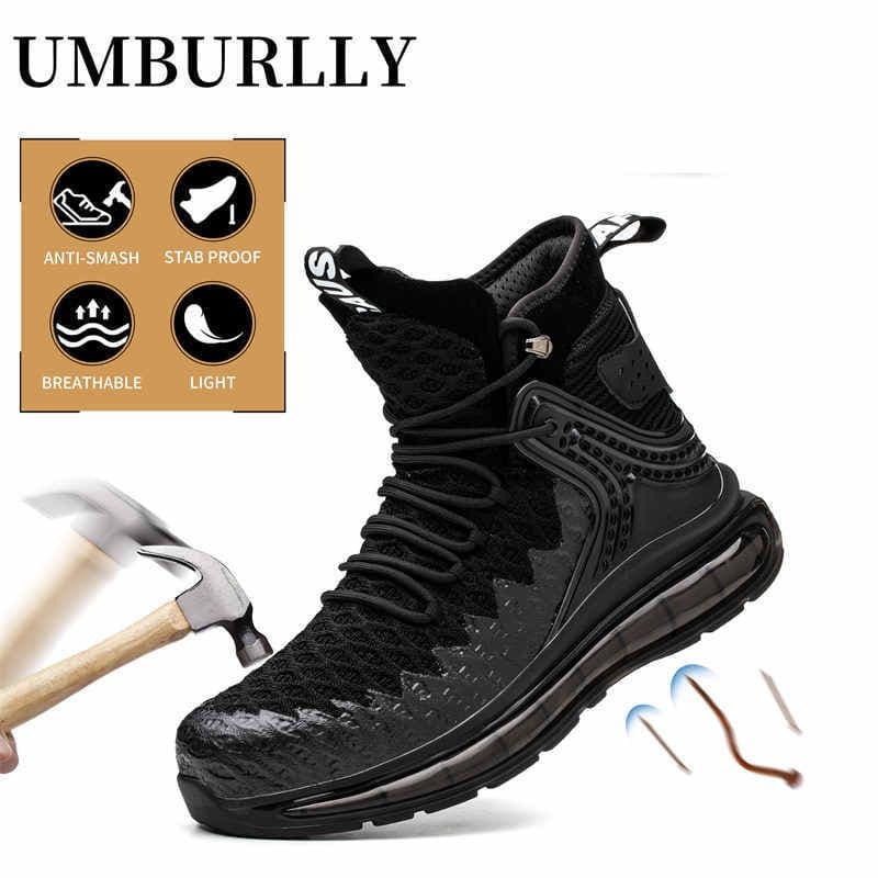 image-Mens Fashion Smash And Puncture Resistant Lightweight Air Cushion Shock Absorbing Shoes