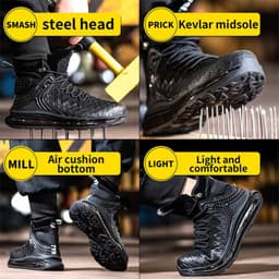 image-Mens Fashion Smash And Puncture Resistant Lightweight Air Cushion Shock Absorbing Shoes