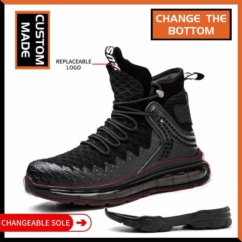 image-Mens Fashion Smash And Puncture Resistant Lightweight Air Cushion Shock Absorbing Shoes