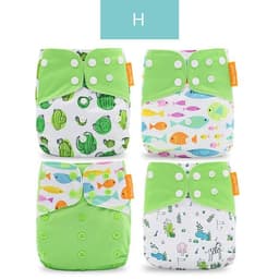 image-Happyflute 4-Pack Washable Training Pants - Waterproof Diapers for Infants 1-3 Years Old