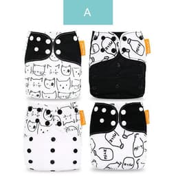 image-Happyflute 4-Pack Washable Training Pants - Waterproof Diapers for Infants 1-3 Years Old