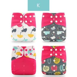 image-Happyflute 4-Pack Washable Training Pants - Waterproof Diapers for Infants 1-3 Years Old