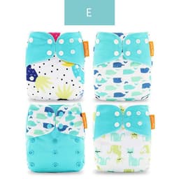 image-Happyflute 4-Pack Washable Training Pants - Waterproof Diapers for Infants 1-3 Years Old