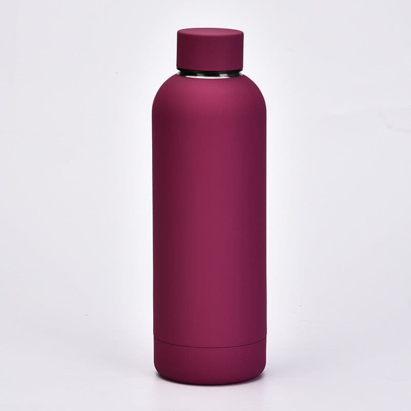 image-Portable Sports Water Cup Rubber Paint Insulation Cup