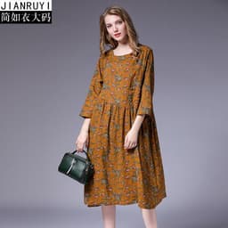 image-Jane Cotton Dress - Black Floral Autumn Pleated
