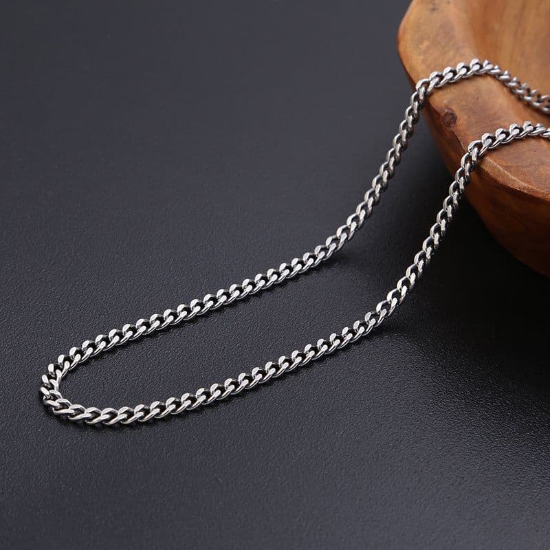 image-S925 Sterling Silver Retro Letter Necklace