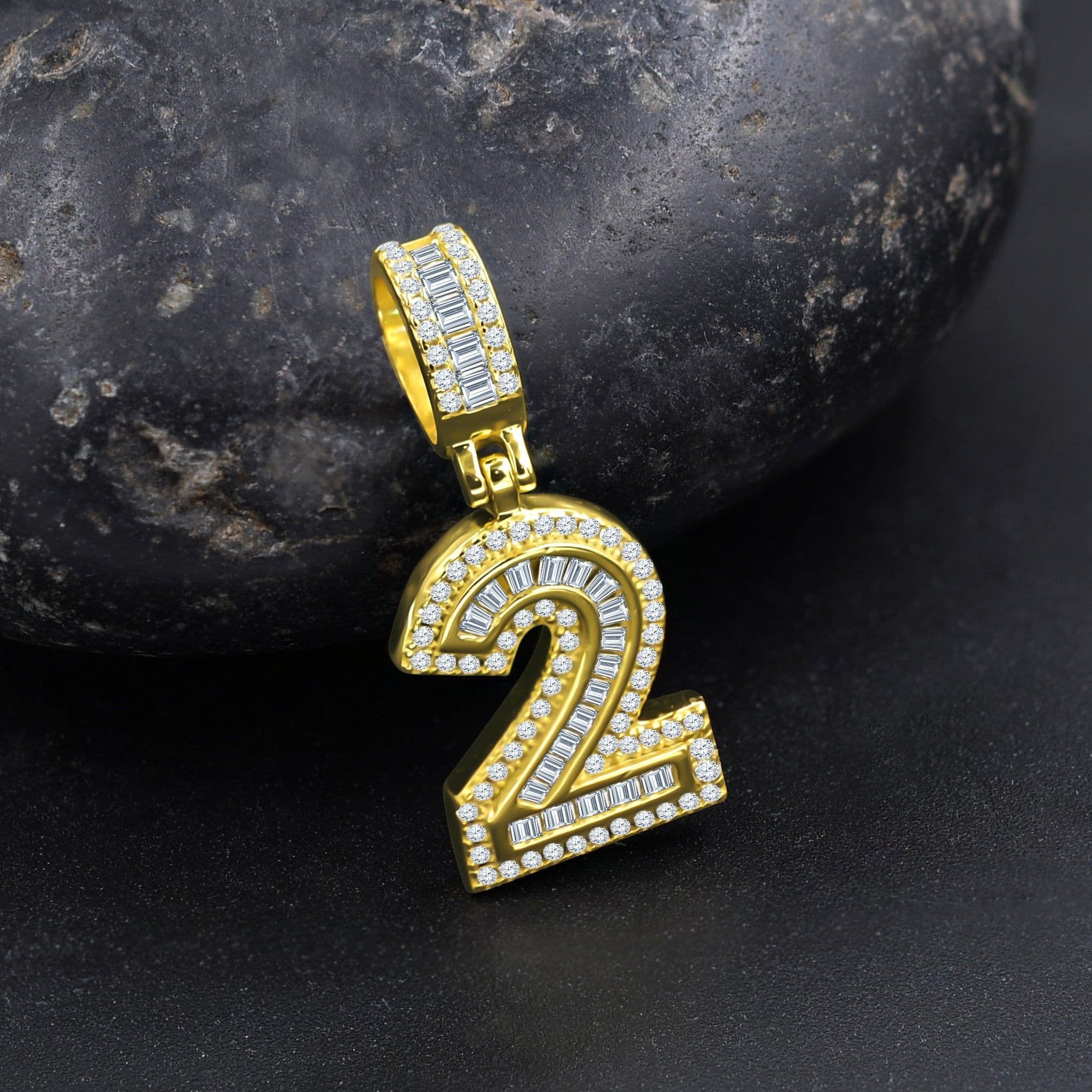 image-SAMPLE 1 I CIPHER STERLING SILVER (NUMERIC) PENDANT WITH CZ I 9218371