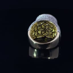 image-ECLAT 925 CZ YELLOW GOLD MENS ICED OUT RING | 9222422
